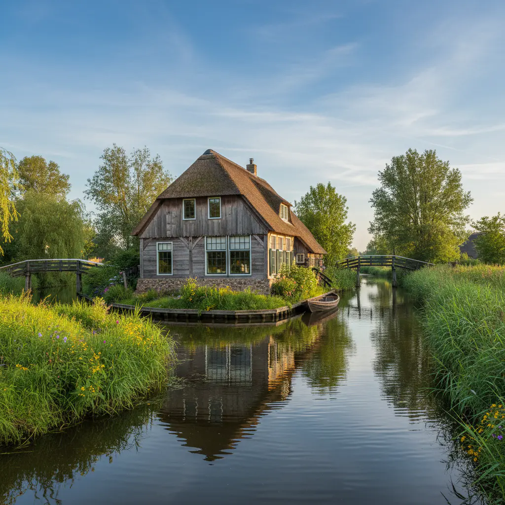 Rustieke boerderij aan het water in Giethoorn